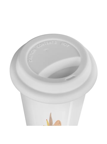 Mr. & Mrs. Panda Kaffeebecher To Go Lamakopf König mit Spruch in Weiß