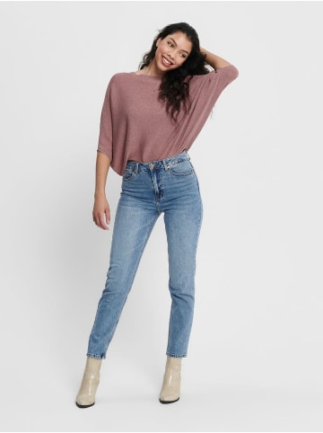 JACQUELINE de YONG Pullover Feinstrick Sweatshirt JDYNEW BEHAVE BATSLEEVE Sweater in Rot-Braun