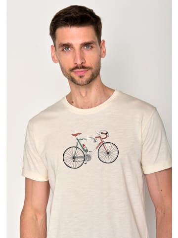 GreenBomb T-Shirt Bike Enzo in Creme Weiß
