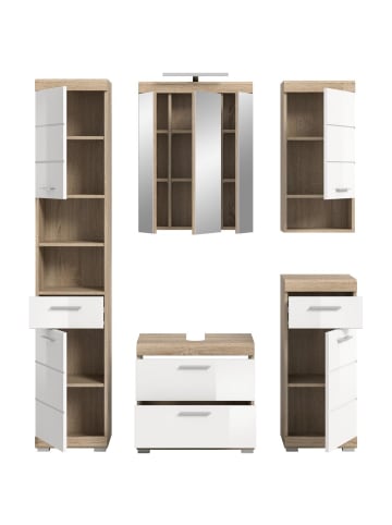 ebuy24 Badmöbelset Lambada Weiß 164 x 34 cm