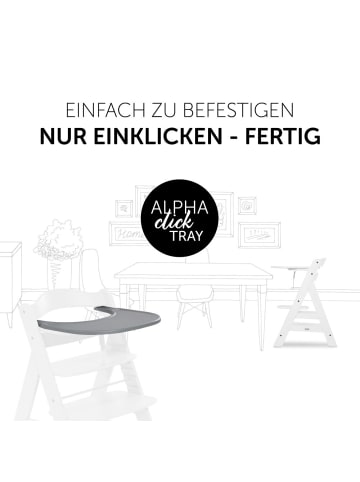 Hauck Essbrett und Tisch für Alpha Hochstuhl (Click Tray) in grau