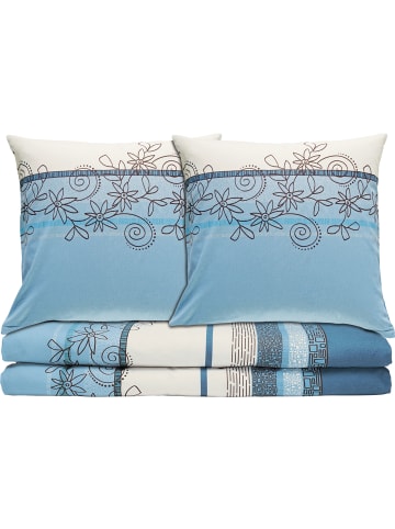 Erwin Müller Fein Biber Bettwäsche Sparpaket 4-tlg. in hellblau