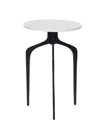 Beliani Beistelltisch TIHOI in Weiß/Schwarz - (W) 36 x (H) 56 x (L) 36 cm