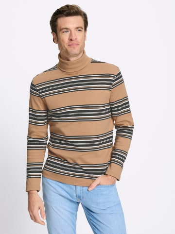 WITT WEIDEN Rollkragen-Shirt in camel-gestreift