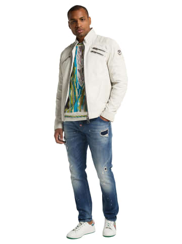 Carlo Colucci Lederjacke Joker in Weiß