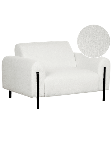 Beliani Sessel ASKIM in Weiß/Schwarz - (W) 123 x (H) 79 x (L) 95 cm