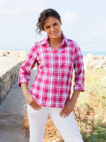 WITT WEIDEN Karo-Bluse in magenta-weiß-kariert