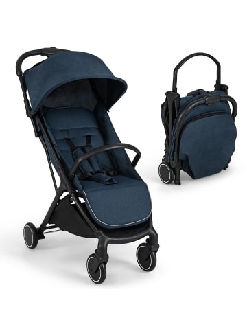 COSTWAY Kinderwagen klappbar in Dunkelblau