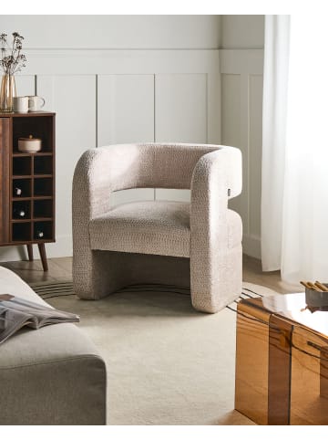 Beliani Sessel VIDSEL in Beige - (W) 76 x (H) 78 x (L) 60 cm