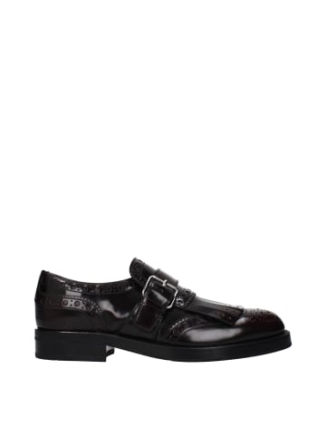 Rot Leder Slip-On Loafer