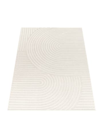 KADIMA DESIGN Teppich Kurzflor Struktur Wohnzimmer in Creme