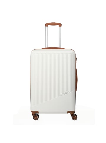 travelite Bali 4 Rollen Trolley 67 cm in weiss-cognac