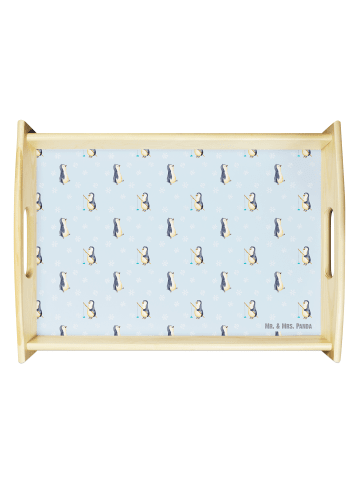 Mr. & Mrs. Panda Tablett Pinguin mHerzieren ohne Spruch in Blau