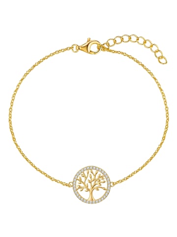 Rafaela Donata Armband Lebensbaum aus Sterling Silber mit Zirkonia in gelbgold