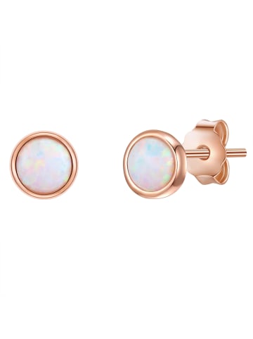 Glanzstücke München Ohrringe aus Sterling Silber mit Opal (synth.) in roségold