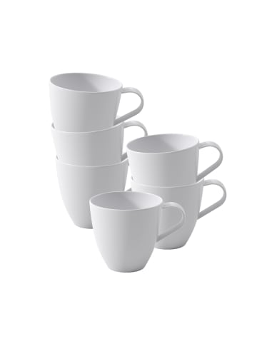Villeroy & Boch 6er Set Kaffeetassen Pura in Weiß 150 ml in weiß