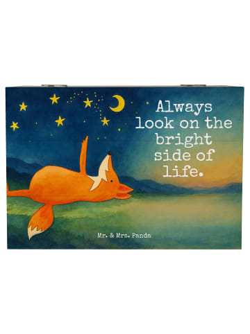 Mr. & Mrs. Panda Schatzkiste Fuchs Sterne Design mit Spruch in Weiß