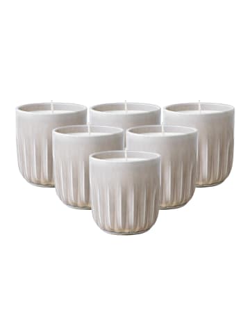 like. by Villeroy & Boch 6er Set Duftkerzen Beach Vibes Perlemor Home Sand ø 8,5 x 9 cm in beige