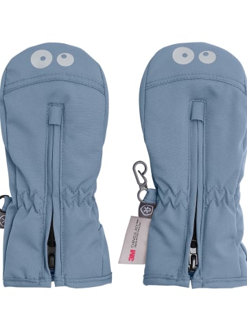 Color Kids Feustling Mittens W. Zipper in Blau