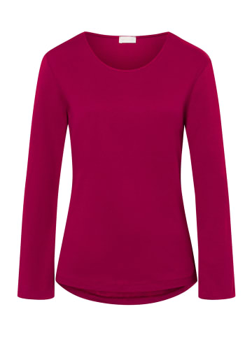 Hanro Longsleeve Natural Shirt in intense garnet