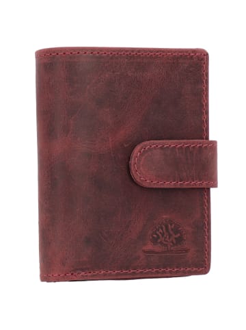 Greenburry Vintage Geldbörse RFID Schutz Leder 10 cm in rusty red