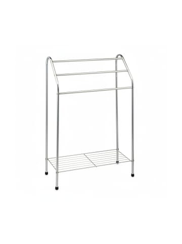 relaxdays Handtuchständer in Silber - (B)57,5 x (H)83,5 x (T)25,5 cm