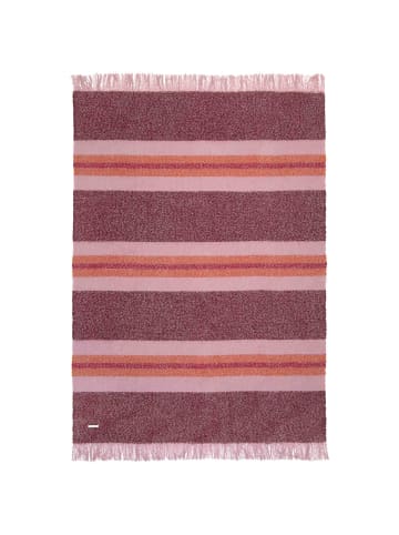Tom Tailor Wohndecke BOUCLÉ STRIPE in Rot