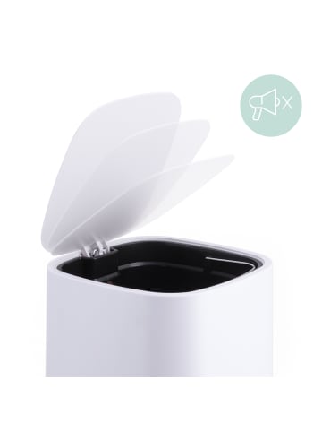 relaxdays Mülleimer in Weiß - 9 Liter