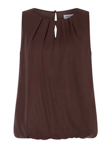 More & More feminines Chiffon-Blusentop in cool chocolate