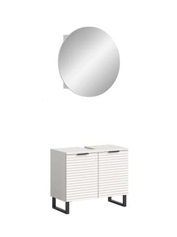 ebuy24 Badmöbelset Riff (2-teilig) Weiß 70 x 34 cm