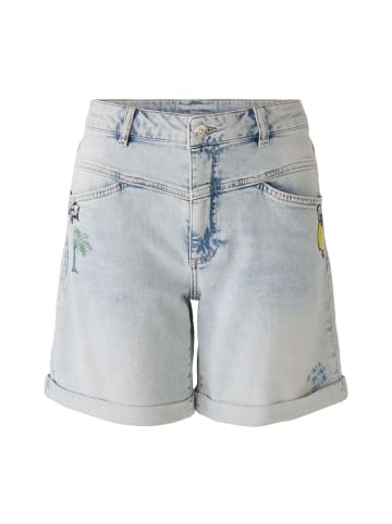 Oui Bermuda RELAXED elastische Baumwolle in blue denim