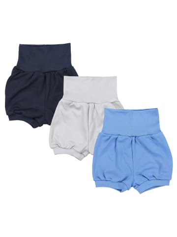 TupTam 3er- Set Sommershorts in grau/hellblau