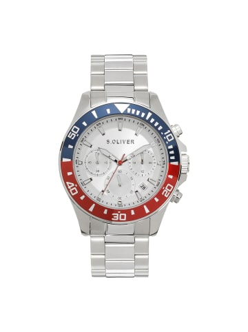 s.Oliver Armbanduhr Solid Chrono in silber