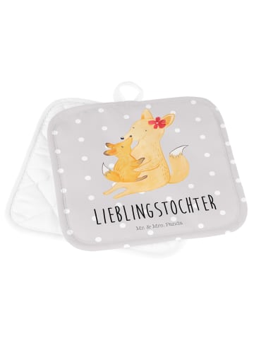 Mr. & Mrs. Panda Topfuntersetzer Fuchs Mama mit Spruch in Grau Pastell