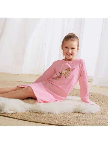 Erwin Müller Single-Jersey Kinder-Nachthemd in rosa