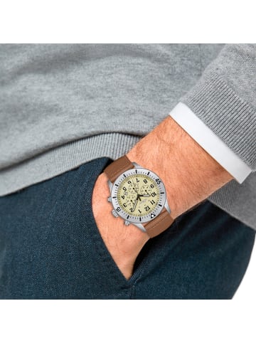 S. Oliver Jewel Chronograph Edelstahl, Textil in Silber