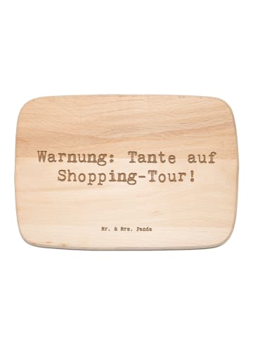 Mr. & Mrs. Panda Schneidebrett Holz Spruch Tante Shopping mit Sp... in Transparent