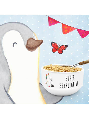 Mr. & Mrs. Panda schale Einhorn Sekretärin mit Spruch in Weiß