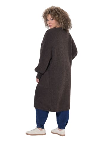 Ulla Popken Strickjacke in mahagoni