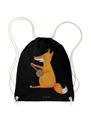 Mr. & Mrs. Panda Rucksack Stoff Fuchs Gitarre ohne Spruch in Schwarz