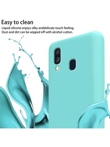 cadorabo Handykette für Samsung Galaxy A40 Hülle in LIQUID TÜRKIS