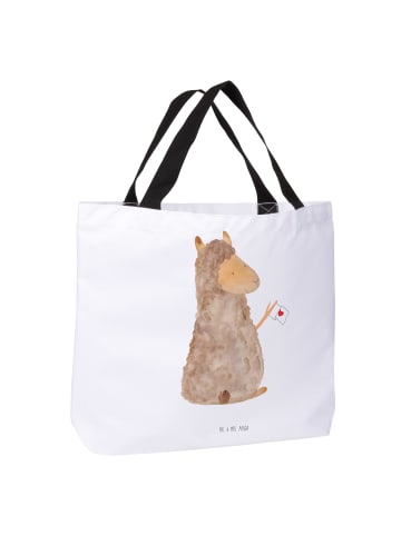 Mr. & Mrs. Panda Tasche Alpaka Fahne ohne Spruch in Weiß