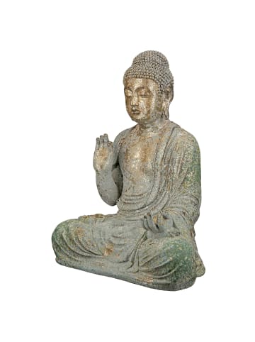 GILDE Buddha "Bodhi" in Grün/ Kupfer - H. 38 cm - B . 29 cm