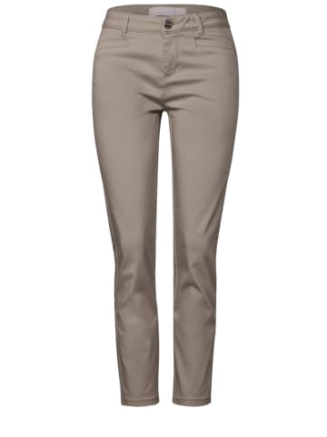 Street One Satin-Hose im Casual Fit in Beige