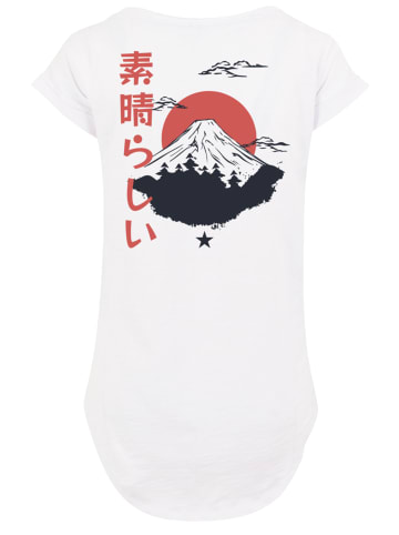 F4NT4STIC Long Cut T-Shirt Mount Fuji in weiß