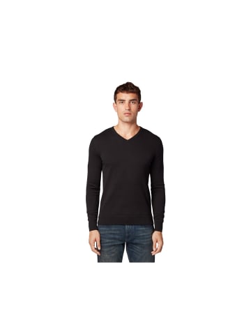 Tom Tailor V Pullover in schwarz