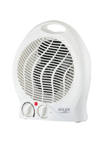 Adler Europe Adler AD 7728 Elektrischer Heizlüfter 2000W mit 2 Heizstufen - Weiß in Weiß