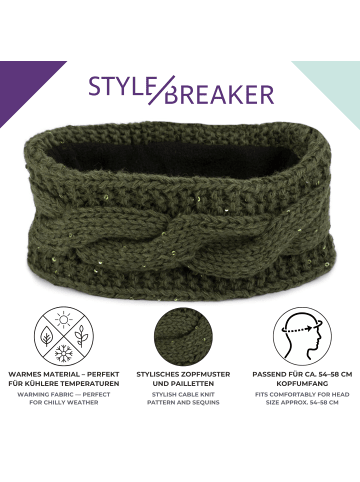 styleBREAKER Strick Stirnband in Rose