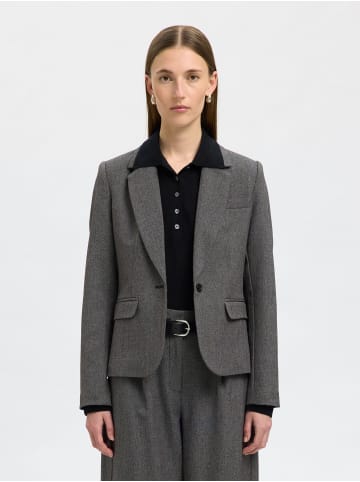 SELECTED FEMME SLFFITTED ALMA BLAZER in Black/Birch