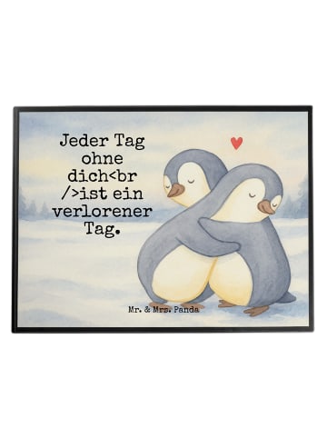 Mr. & Mrs. Panda Schreibunterlage Pinguine Kuscheln Design mit S... in Weiß